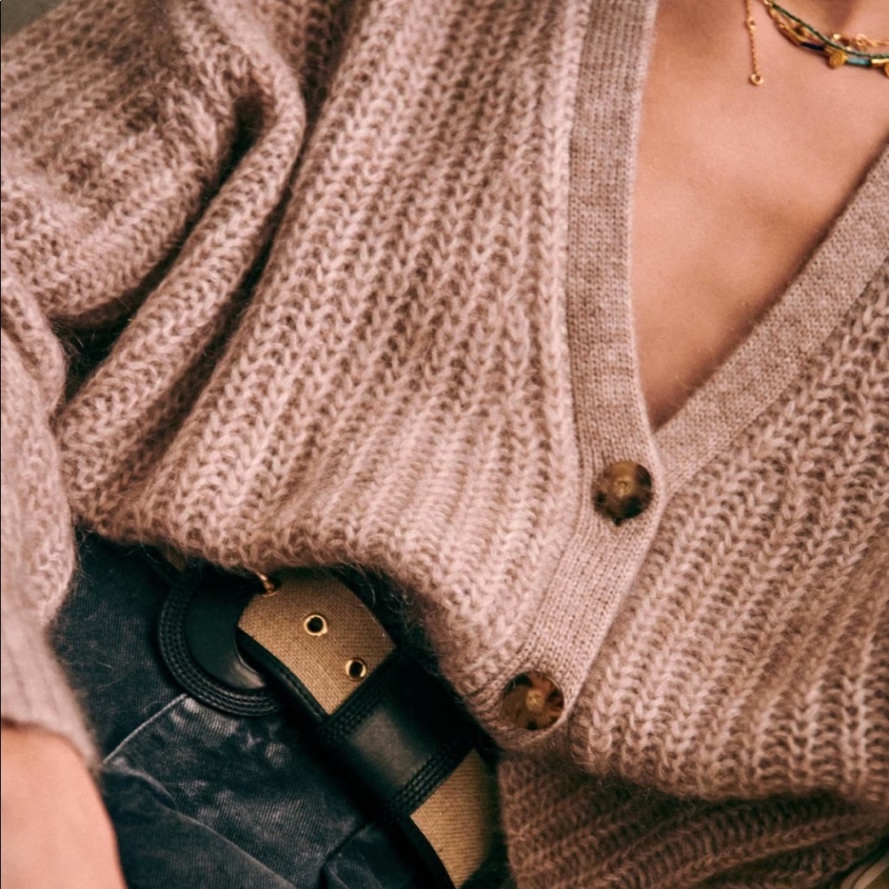 Sezane Achille Jumper Mottled Beige XS